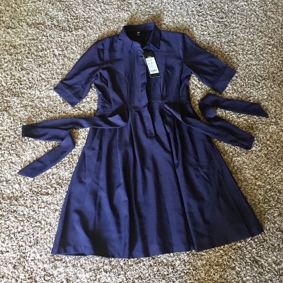 Fei in van Dresses & Skirts - Price Firm ❗️Fei in van Large Navy Blue Dress NWT.